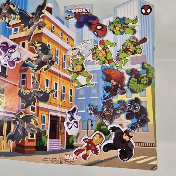 Reusable Puffy Stickers Lot Care Bears And Marvel Stick N' Play Fold And Go - Picture 6 of 11